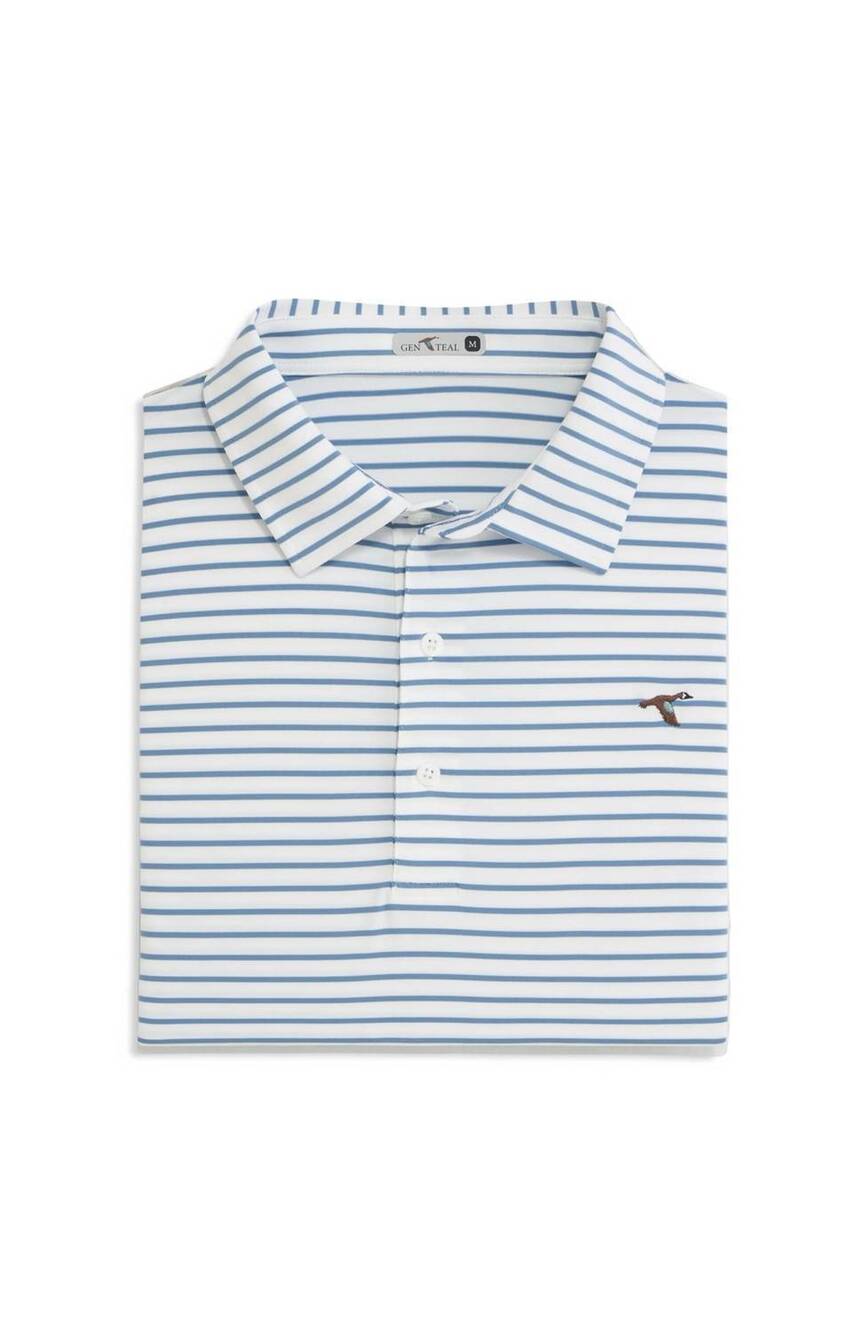 NEW GENTEAL men's grandview performance polo in vapor blue